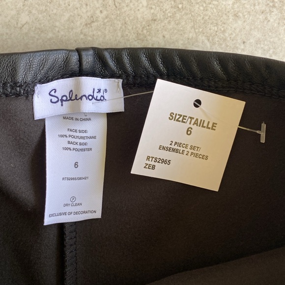 Splendid Girls' Cozy Zebra Top & Faux Leather Leggings Set - Picture 10 of 11